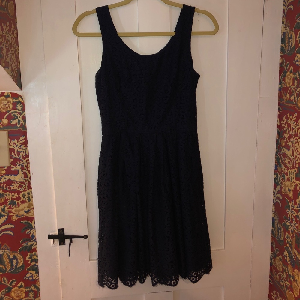 J. Crew Lace Dress-Navy